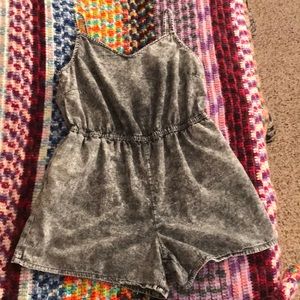 Acid washed romper
